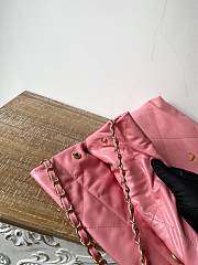 CHANEL 22 BAG Calfskin Pink Medium 39cm - 4