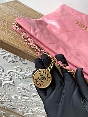 CHANEL 22 BAG Calfskin Pink Medium 37cm - 6