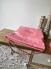 CHANEL 22 BAG Calfskin Pink Medium 37cm - 4