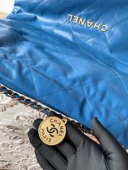 CHANEL 22 BAG Calfskin Blue Large 48cm - 2