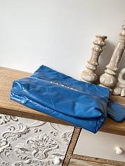 CHANEL 22 BAG Calfskin Blue Medium 37cm - 3
