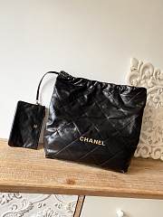 CHANEL 22 BAG Calfskin Black Large 48cm - 1