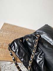 CHANEL 22 BAG Calfskin Black Large 48cm - 4