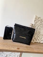 CHANEL 22 BAG Calfskin Black Medium 37cm - 1