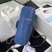 CHANEL Denim Quilted Mini Rectangular Flap Multicolor - 3
