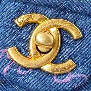 CHANEL Denim Quilted Mini Rectangular Flap Multicolor - 4