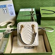 GG Marmont Matelassé mini bag White 19cm - 5