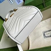 GG Marmont Matelassé mini bag White 19cm - 4