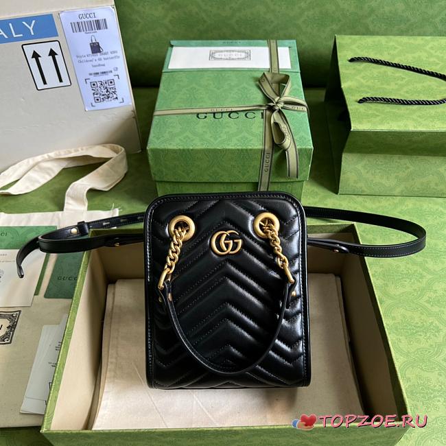 GG Marmont Matelassé mini bag Black 19cm - 1