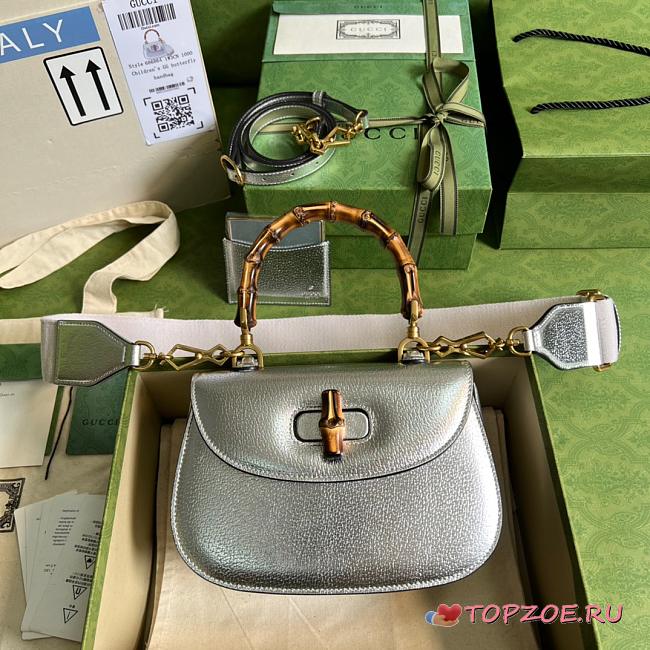 GG Small top handle bag with Bamboo Calfleather 21CM - 1
