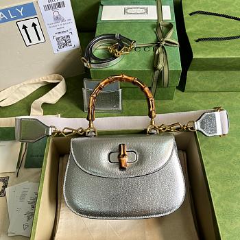 GG Small top handle bag with Bamboo Calfleather 21CM