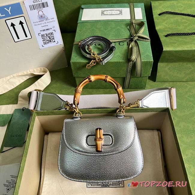 GG mini Top handle bag with Bamboo Calfleather 17CM - 1