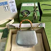 GG mini Top handle bag with Bamboo Calfleather 17CM - 5