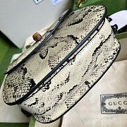 GG Small top handle bag with Bamboo Snakeskin 21cm - 5