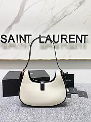 YSL LE FERMOIR Hobo shouder bag Calfskin Black 24cm - 5