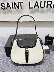 YSL LE FERMOIR Hobo shouder bag Calfskin Black 24cm - 3