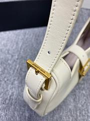 YSL LE FERMOIR Hobo shouder bag Calfskin White 24cm - 6