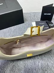YSL LE FERMOIR Hobo shouder bag Calfskin White 24cm - 5