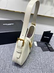 YSL LE FERMOIR Hobo shouder bag Calfskin White 24cm - 4