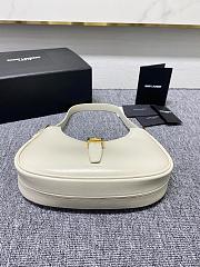 YSL LE FERMOIR Hobo shouder bag Calfskin White 24cm - 2