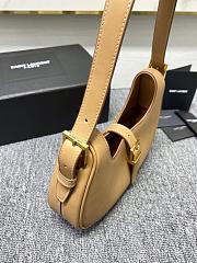 YSL LE FERMOIR Hobo shouder bag Calfskin Brown 24cm - 6