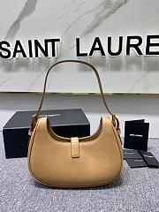 YSL LE FERMOIR Hobo shouder bag Calfskin Brown 24cm - 5