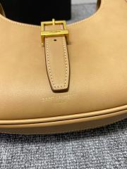 YSL LE FERMOIR Hobo shouder bag Calfskin Brown 24cm - 4