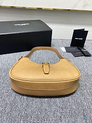 YSL LE FERMOIR Hobo shouder bag Calfskin Brown 24cm - 3