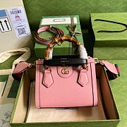GG Diana Mini tote Pink 20cm - 3