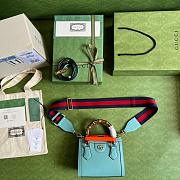 GG Diana Mini tote Blue 20cm - 3