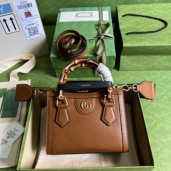 GG Diana Mini tote Brown 20cm