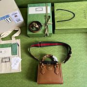 GG Diana Mini tote Brown 20cm - 6