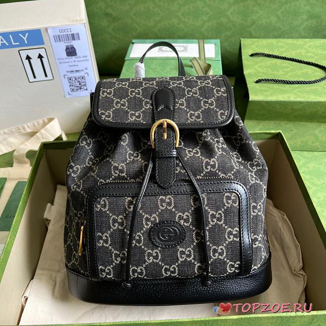 GG Backpack Denim Black 26.5cm - 1