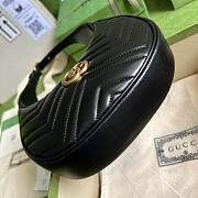 GG Marmont Halfmoon shaped mini bag Black 21cm - 5