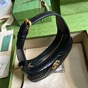 GG Marmont Halfmoon shaped mini bag Black 21cm - 4