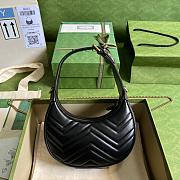 GG Marmont Halfmoon shaped mini bag Black 21cm - 3