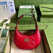 GG Marmont Halfmoon shaped mini bag Red 21cm - 1