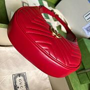 GG Marmont Halfmoon shaped mini bag Red 21cm - 3