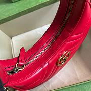 GG Marmont Halfmoon shaped mini bag Red 21cm - 5