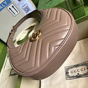 GG Marmont Halfmoon shaped mini bag Coffee 21cm - 2