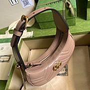 GG Marmont Halfmoon shaped mini bag Coffee 21cm - 4