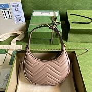 GG Marmont Halfmoon shaped mini bag Coffee 21cm - 5