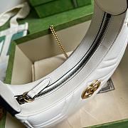 GG Marmont Halfmoon shaped mini bag White 21cm - 4
