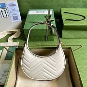 GG Marmont Halfmoon shaped mini bag White 21cm - 3