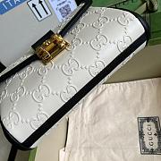 GUCCI GG Medium Shoulder Bag White 27cm - 5