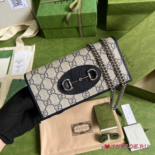 GUCCI 1955 Horsebit wallet with chain 19CM - 1