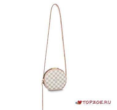 LV Boite Chapeau Souple PM Damier Azur Beige 17CM - 1