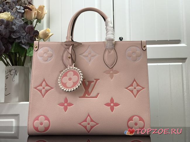 LV ONTHEGO MM PINK M45717 SIZE 35 CM - 1