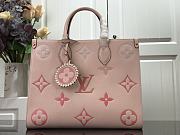 LV ONTHEGO MM PINK M45717 SIZE 35 CM - 1