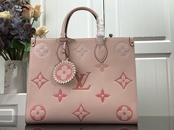 LV ONTHEGO MM PINK M45717 SIZE 35 CM